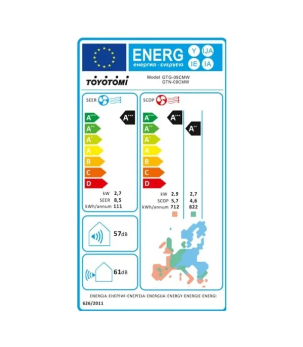 Toyotomi / Gosai GTN/GTG-09CMW 9.000 btu/h A+++/A+++ με 10 χρόνια εγγύηση - Image 3